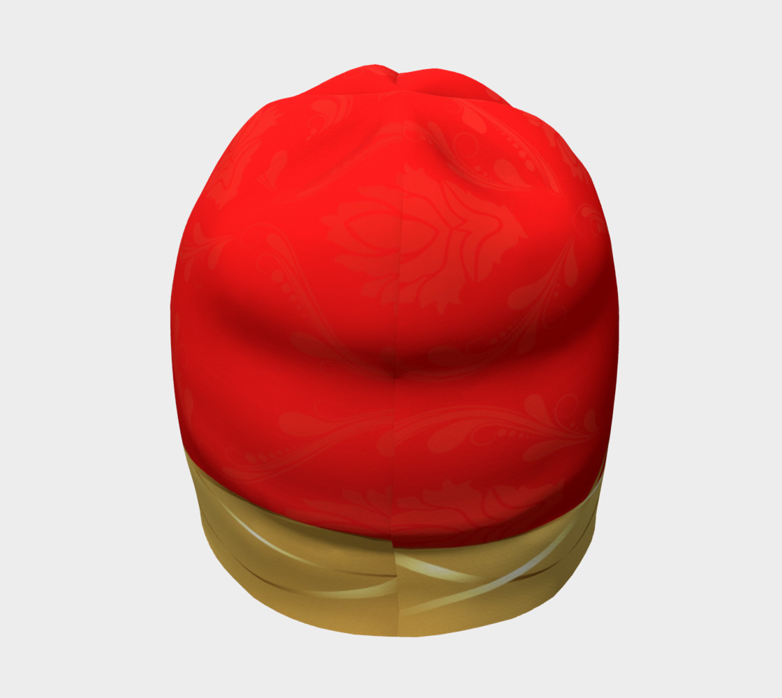 Red With Gold Beanie preview #4