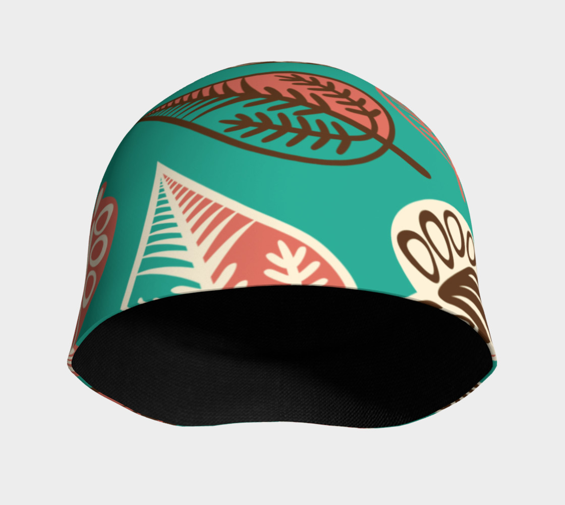 Teal Leaves Beanie preview #3