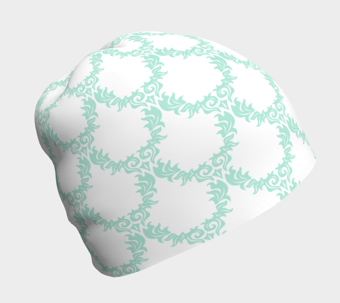 Green and White Trellis Beanie preview #1