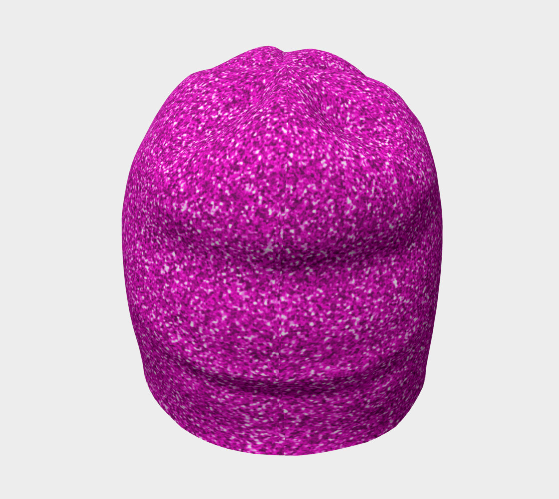 Aperçu de Rich Fuchsia Glitter Beanie #4
