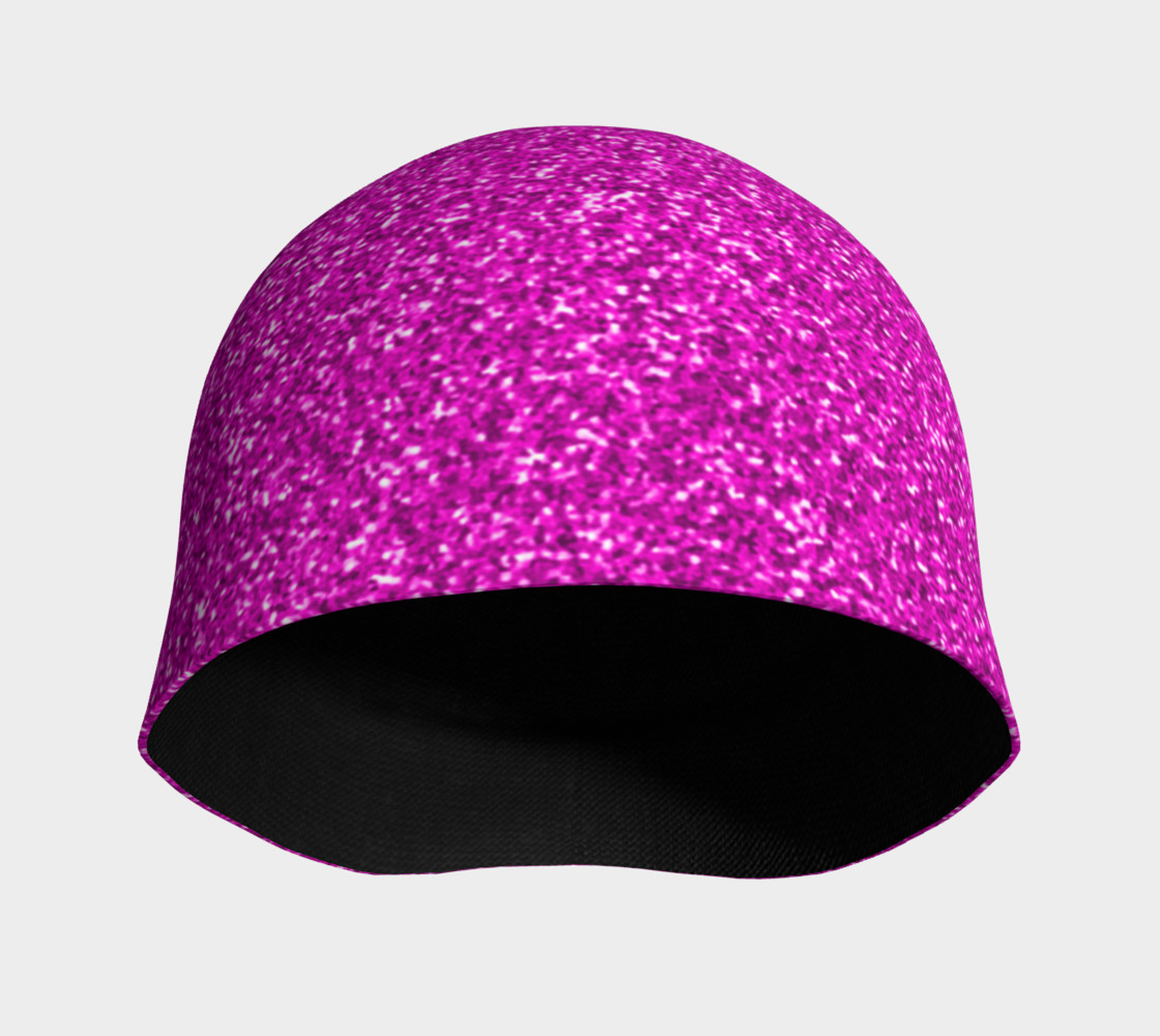 Aperçu de Rich Fuchsia Glitter Beanie #3