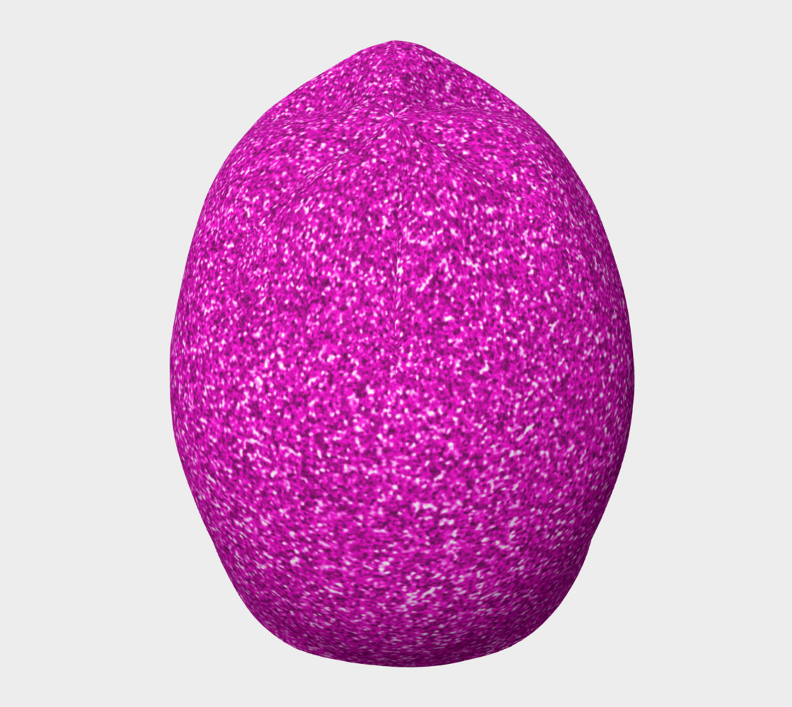 Aperçu de Rich Fuchsia Glitter Beanie #5