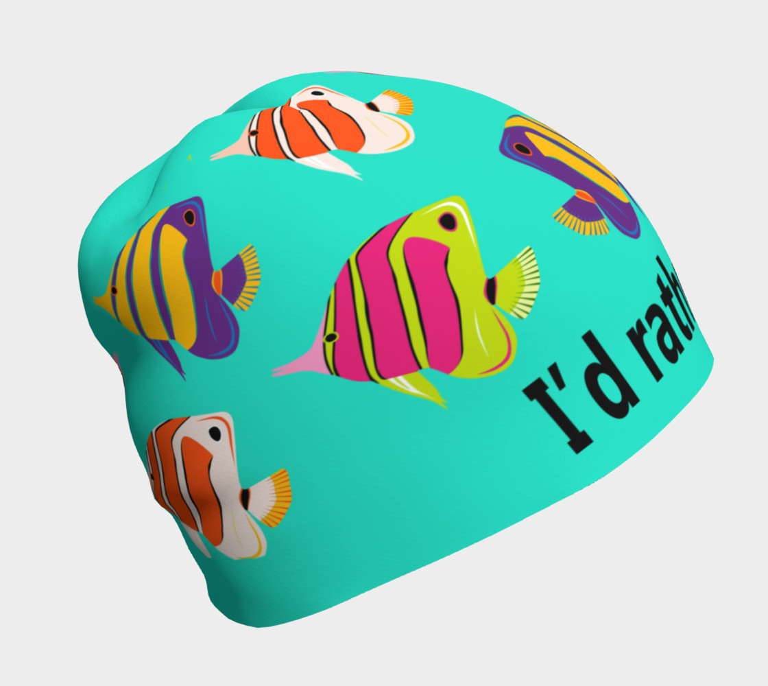 Aperçu de I'd Rather Be Fishing Beanie #1