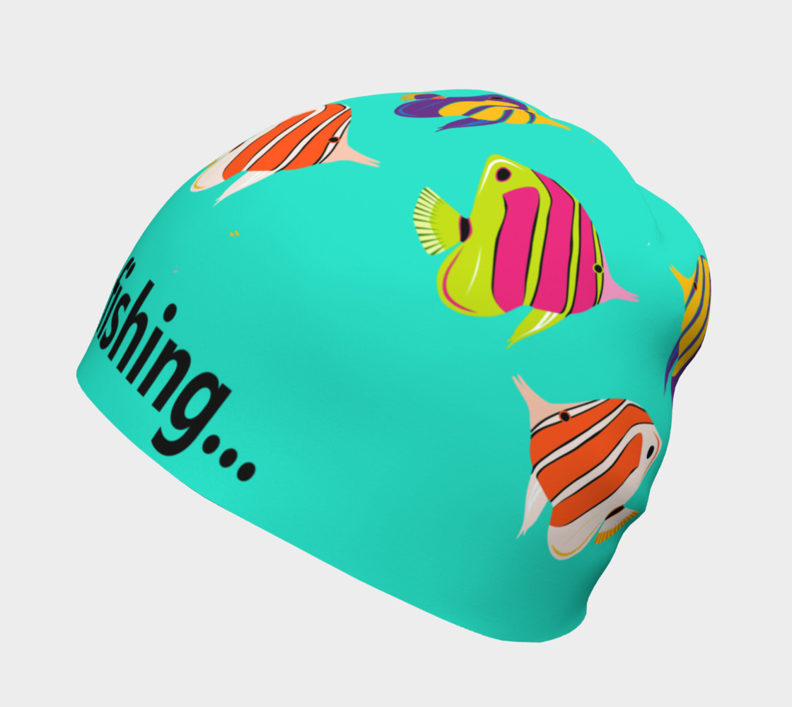 Aperçu de I'd Rather Be Fishing Beanie #2