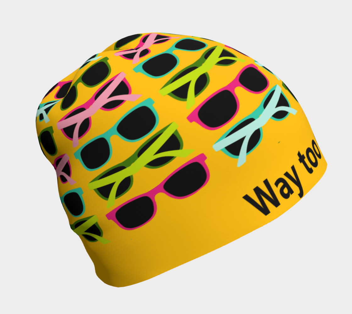 Aperçu de Way Too Cool For Cancer Beanie #1