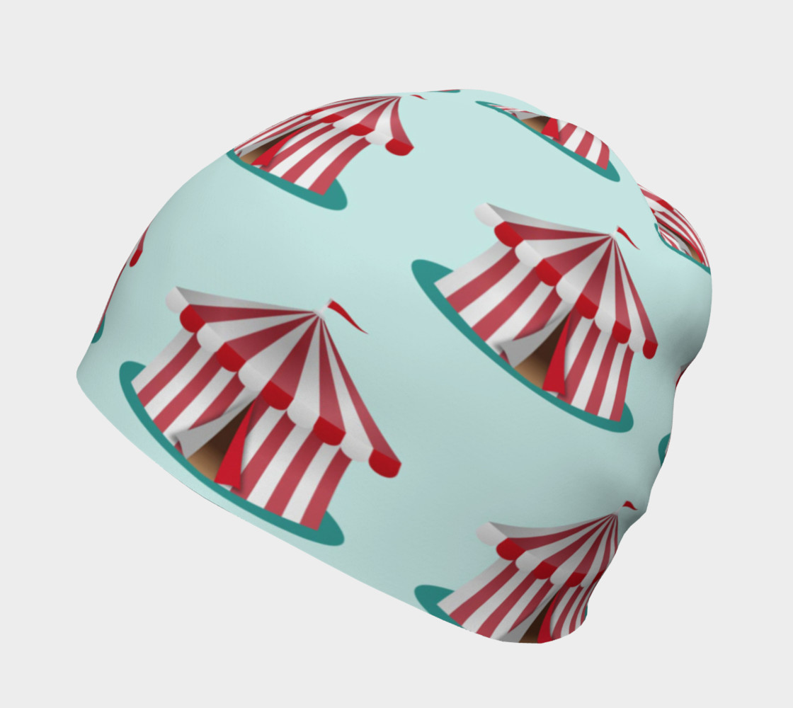 Red and White Circus Tents Beanie preview #2
