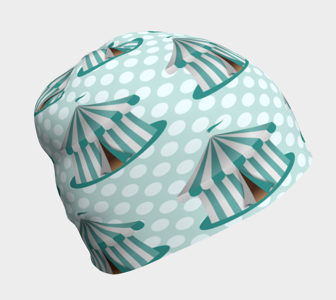 Green and White Circus Tents Beanie preview #1