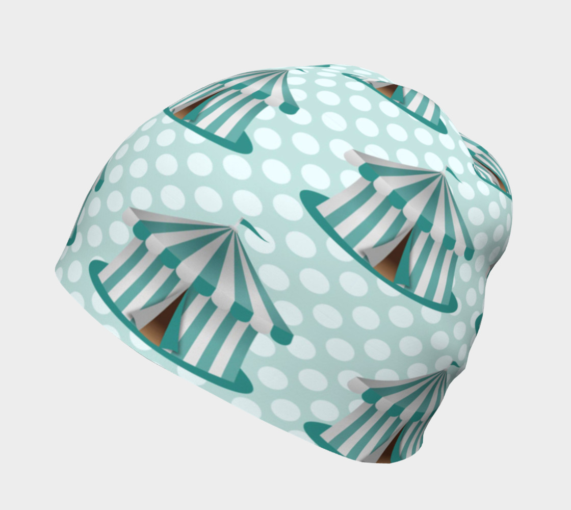 Green and White Circus Tents Beanie preview #2