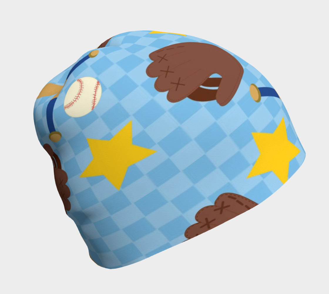 Playball on Blue Background Beanie preview #1