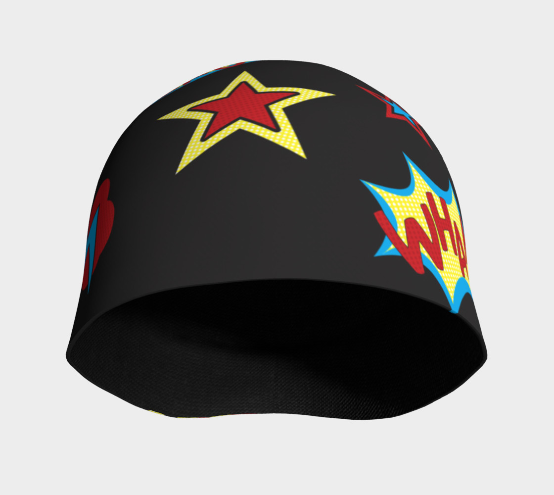 Comic Book Expressions on Black Beanie preview #3