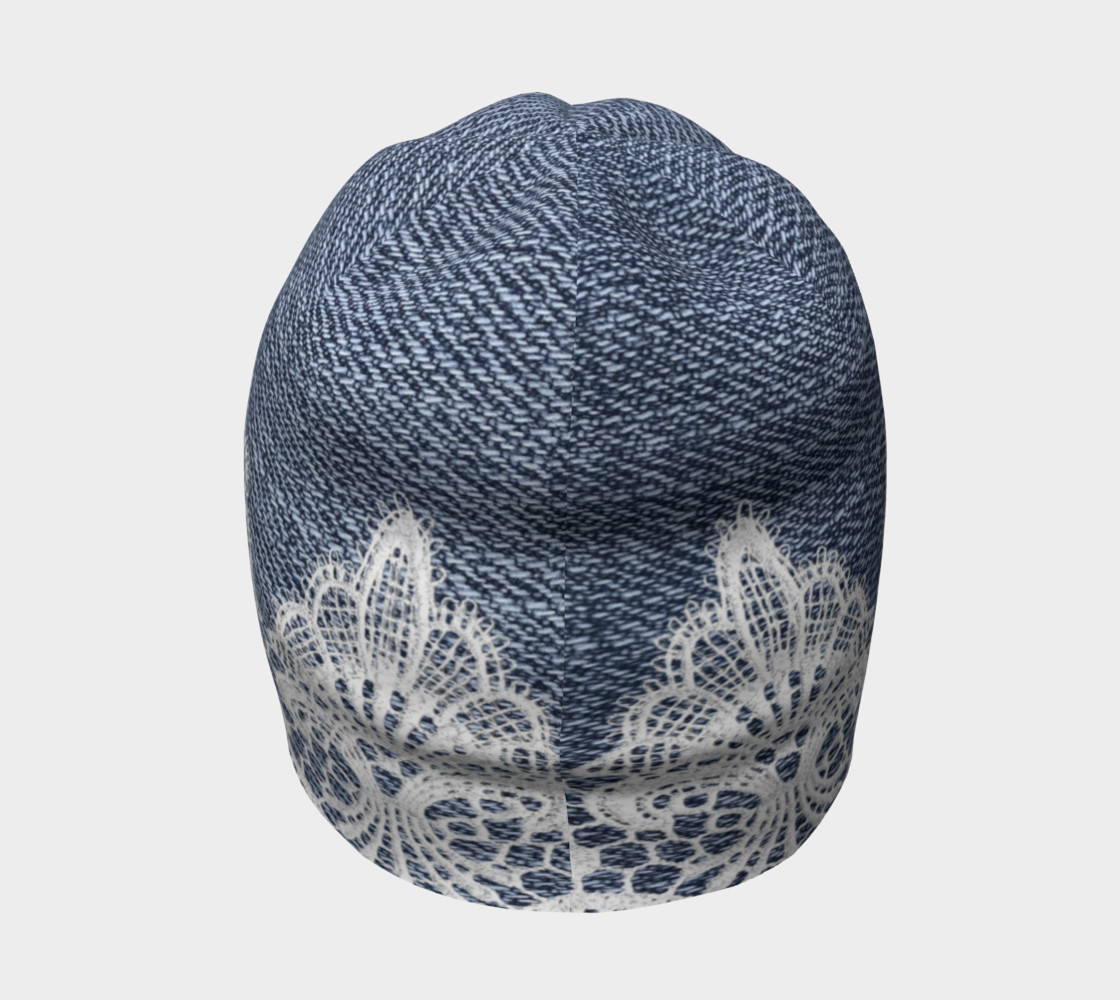 Denim With White Lace 2 Beanie  preview #4
