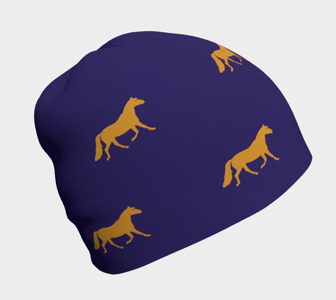 Aperçu de gold pony small on blue #1