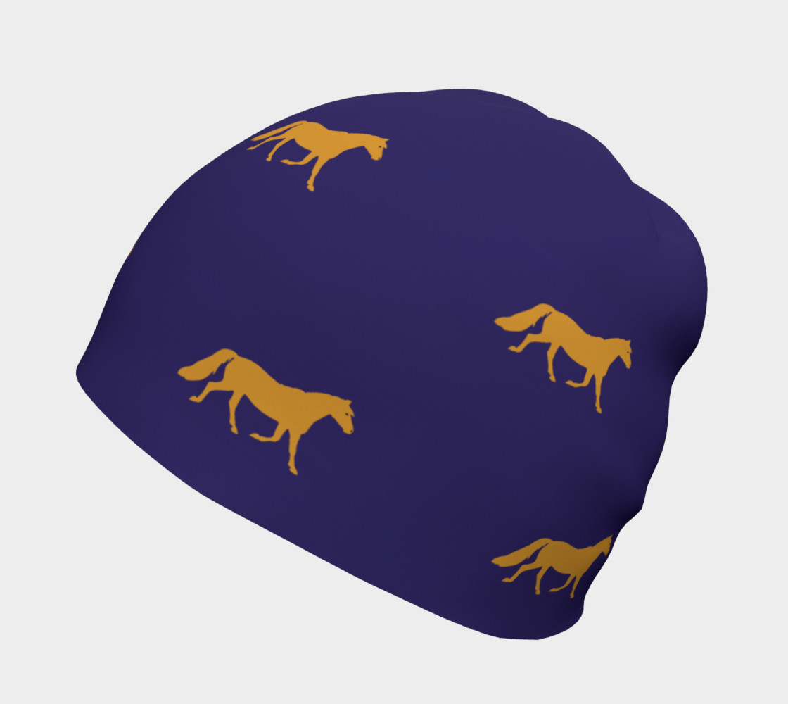 Aperçu de gold pony small on blue #2