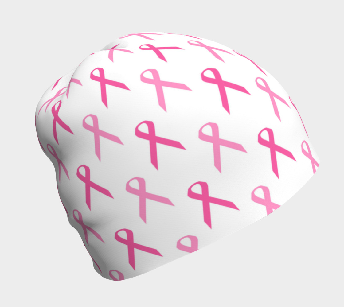 Pink Ribbons for Breast Cancer Awareness Beanie thumbnail #2