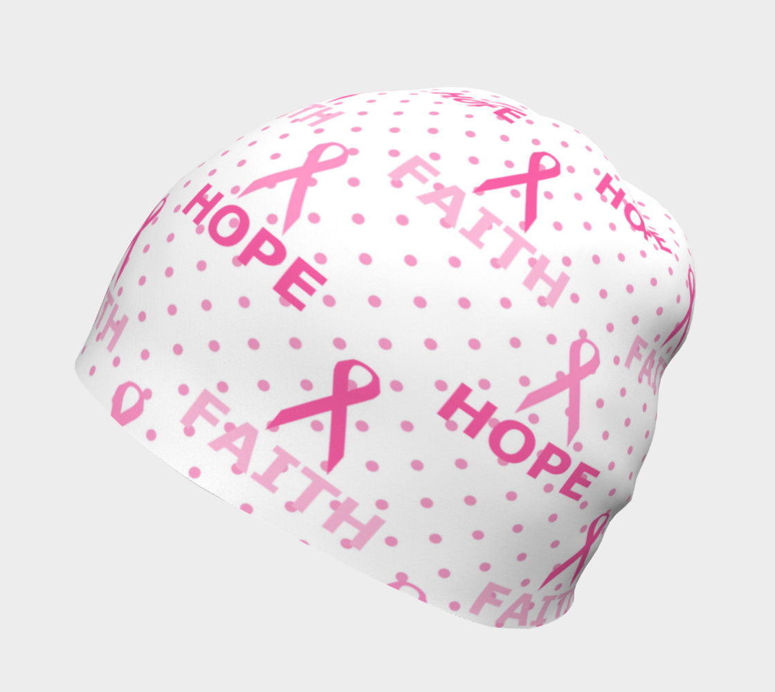 Faith Hope Breast Cancer Awareness Beanie preview #2