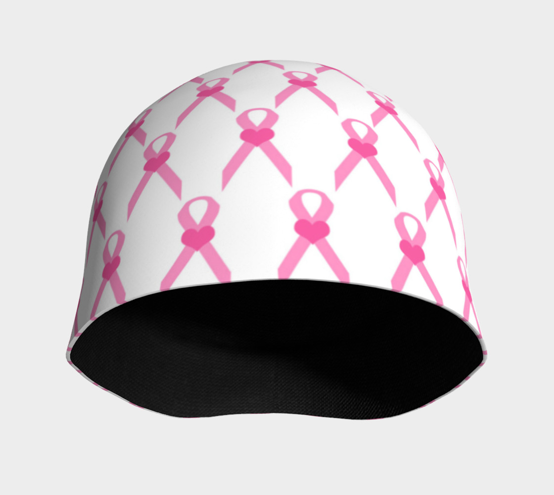 Pink Ribbons with Hearts for Breast Cancer Beanie thumbnail #4