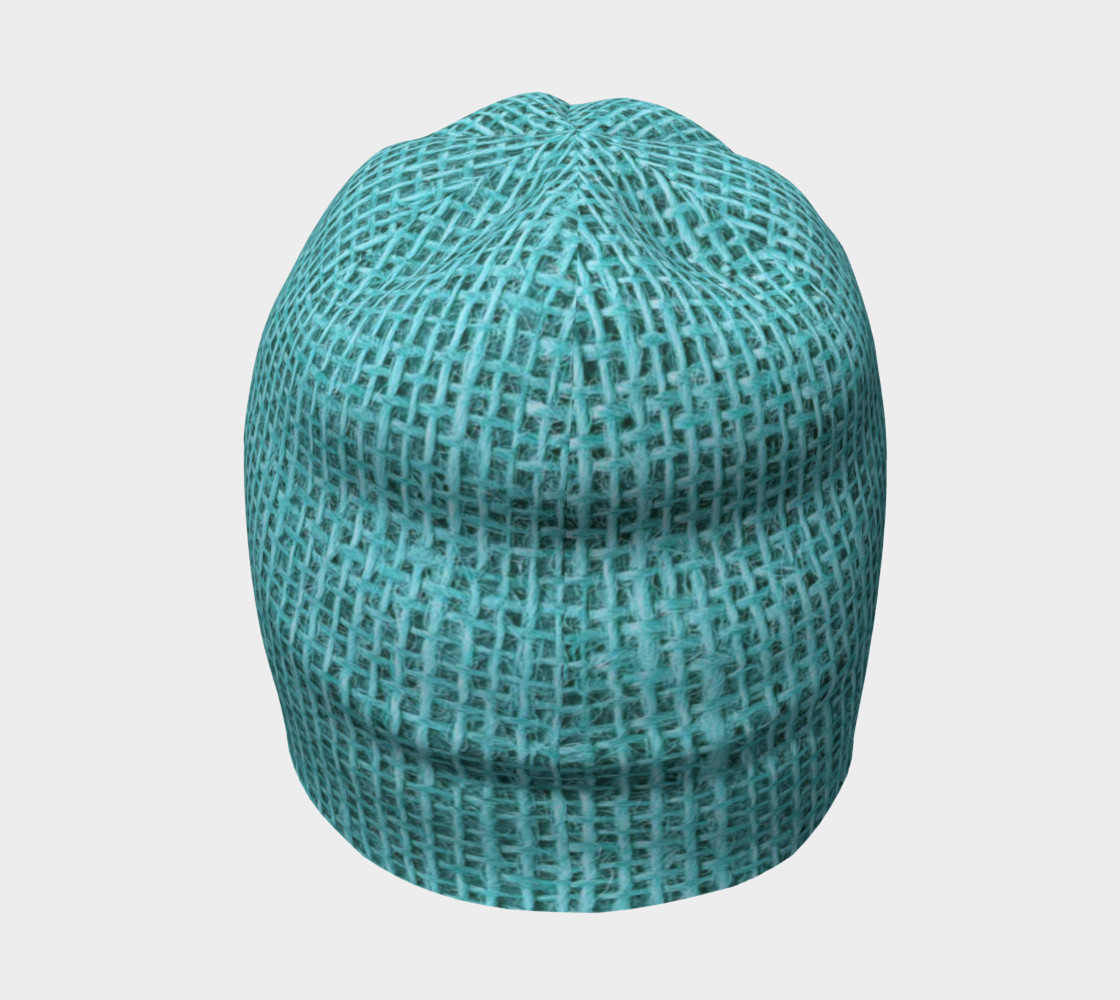 Aperçu de Burlap Teal Beanie #4