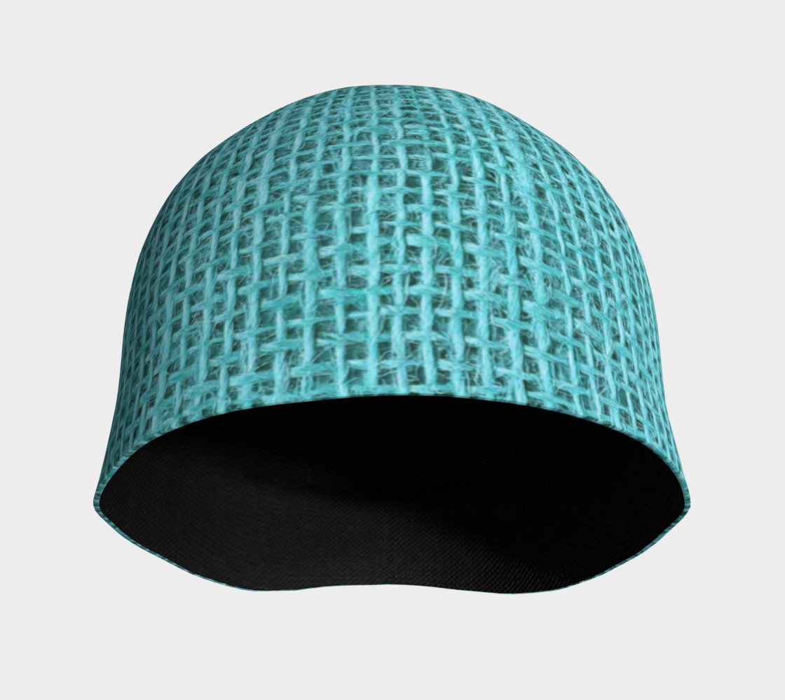Aperçu de Burlap Teal Beanie #3