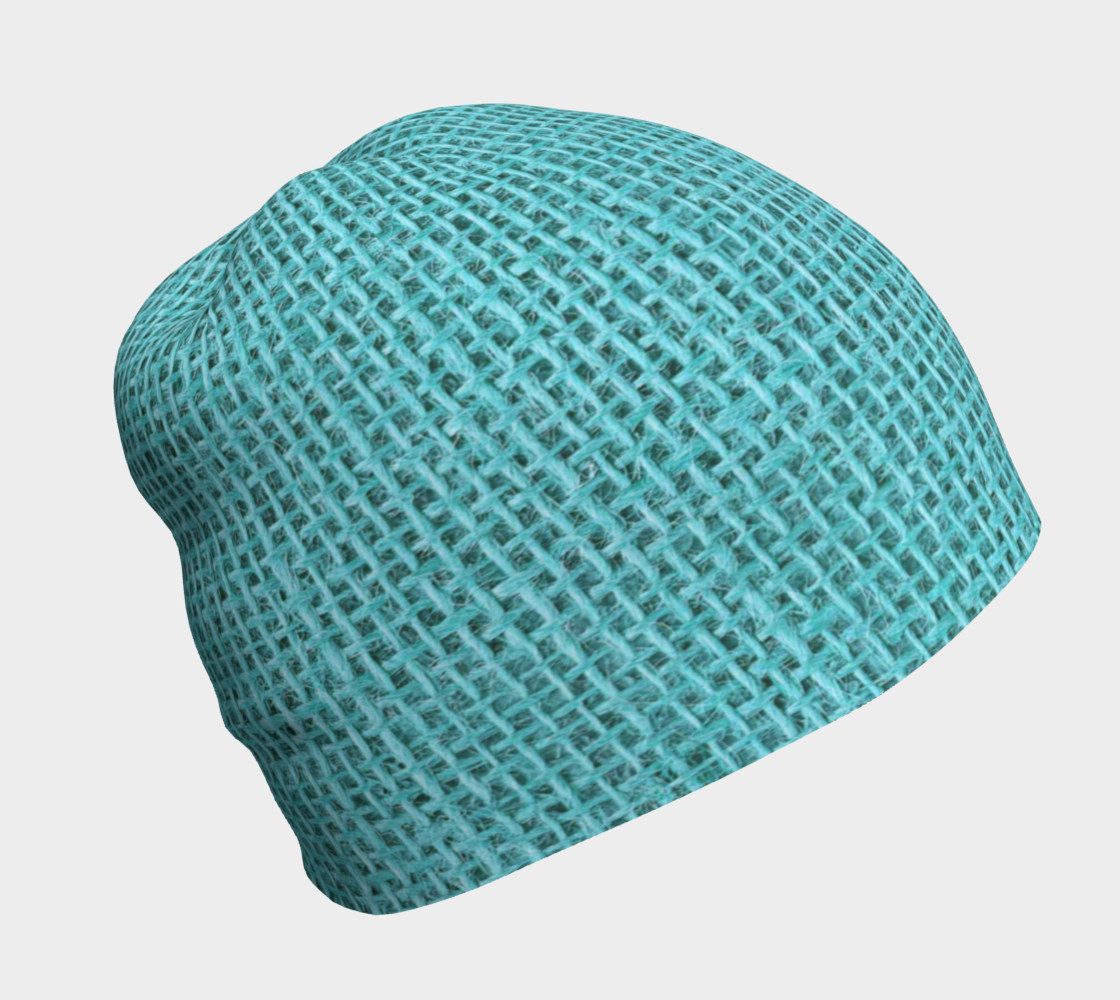 Aperçu de Burlap Teal Beanie #1