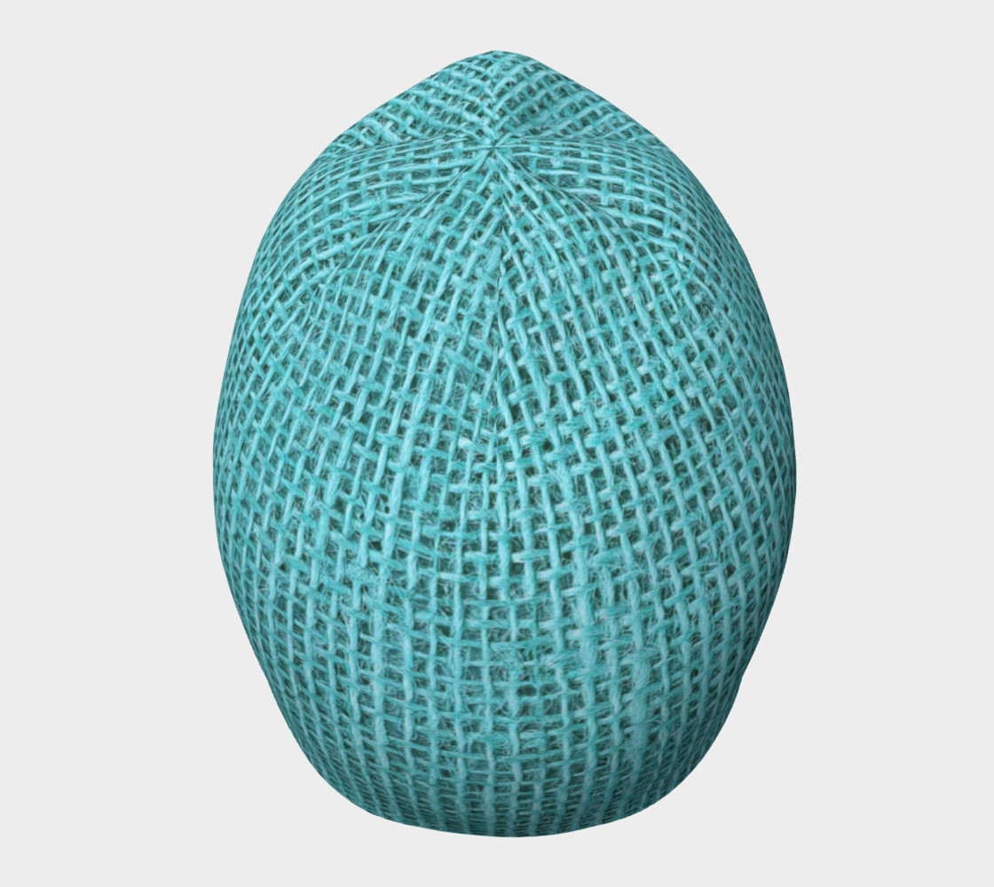 Aperçu de Burlap Teal Beanie #5