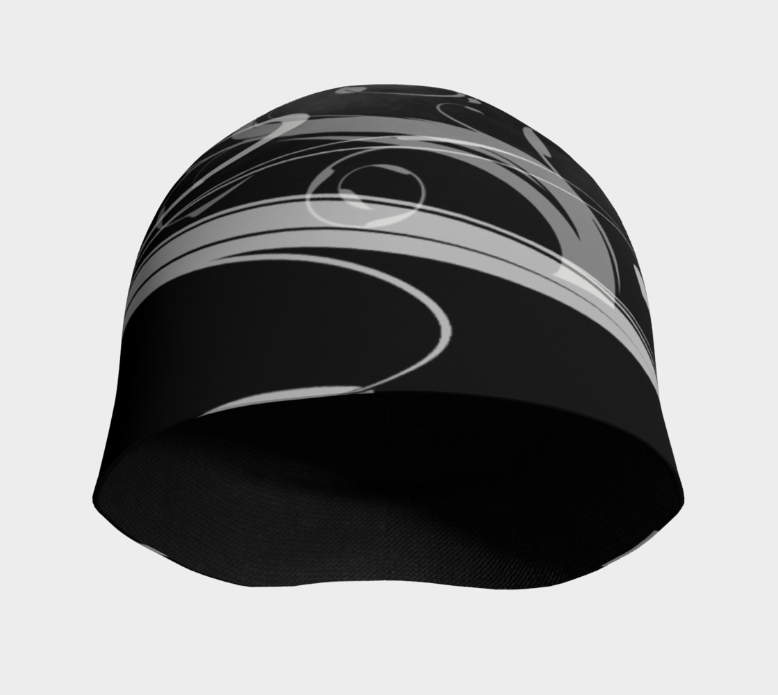 Black and White Moonstruck Beanie Cap preview #3