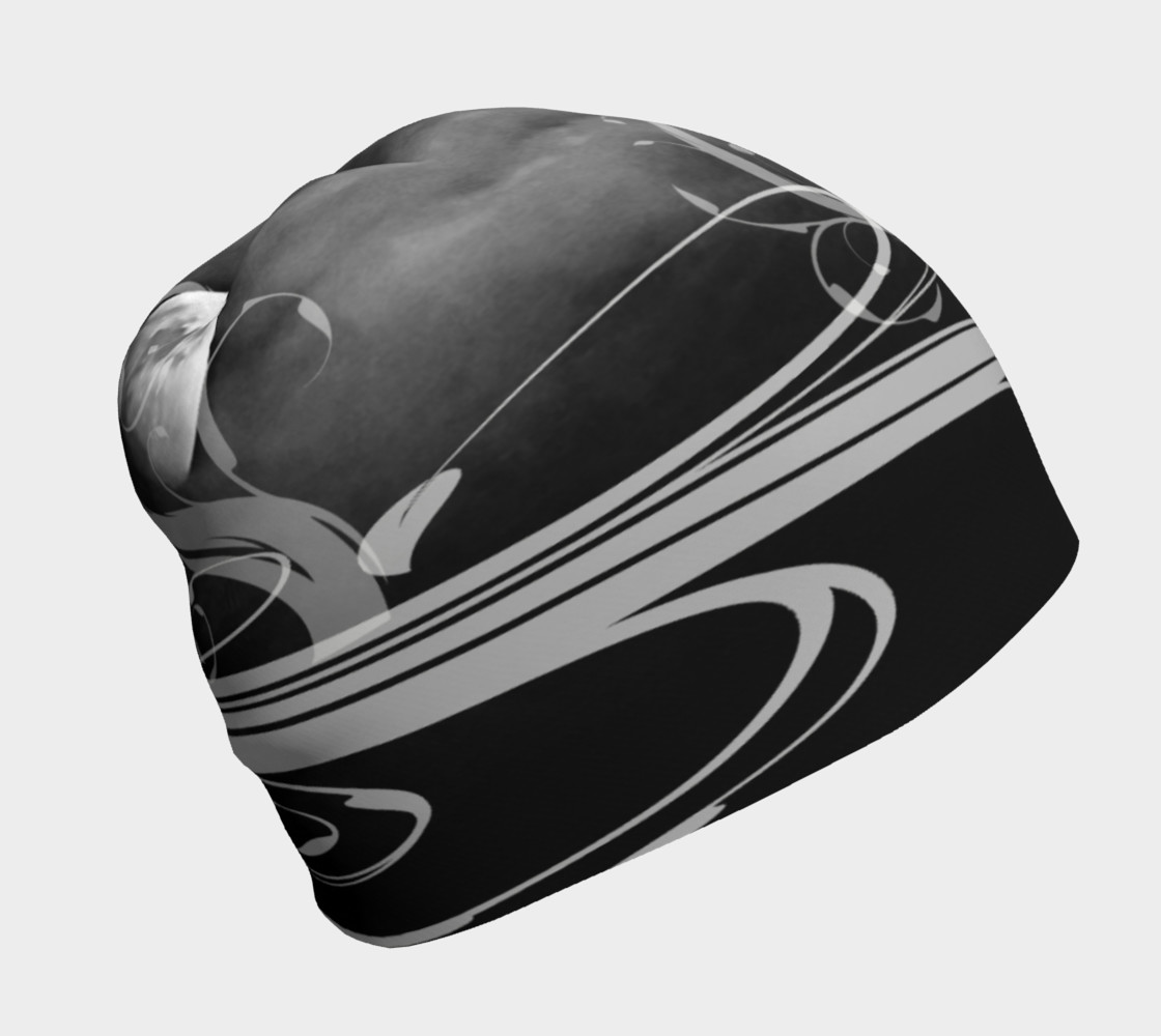 Black and White Moonstruck Beanie Cap preview #1