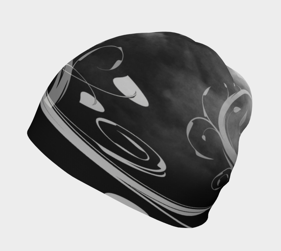 Black and White Moonstruck Beanie Cap preview #2