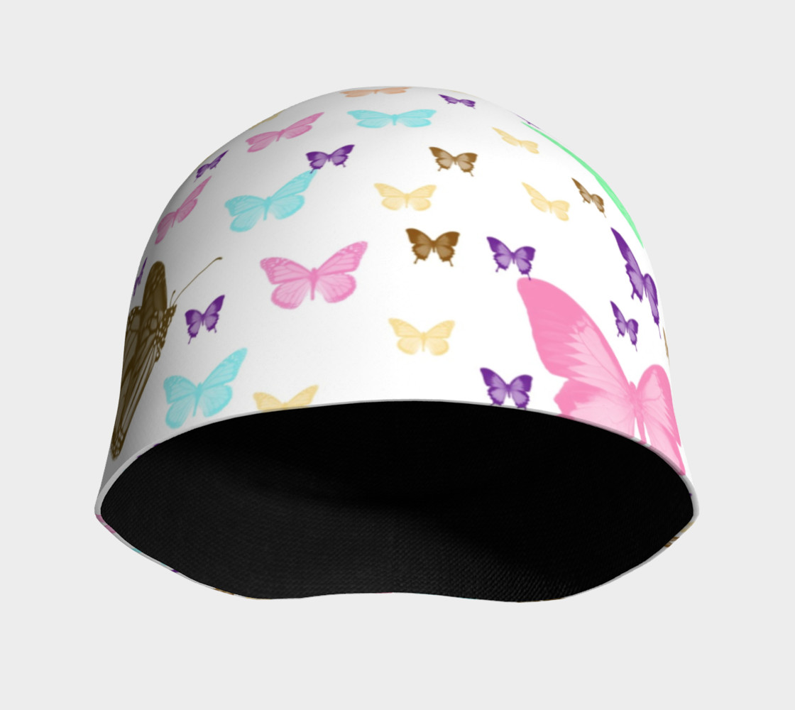 Colorful Butterfly Pattern Beanie Cap preview #3