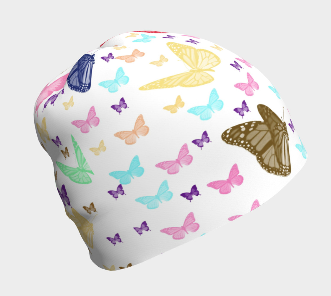 Colorful Butterfly Pattern Beanie Cap preview #1