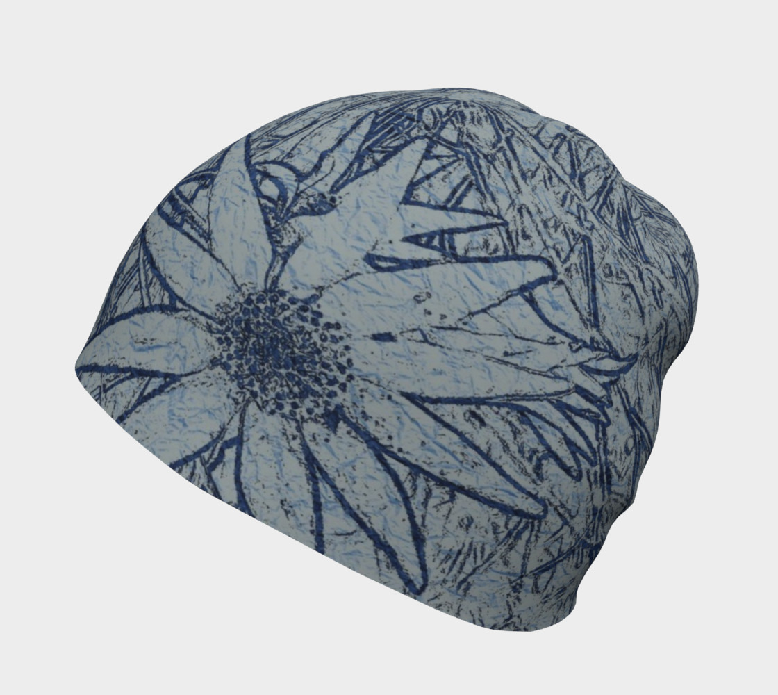 Flannel Flower Indigo beanie for her preview #2