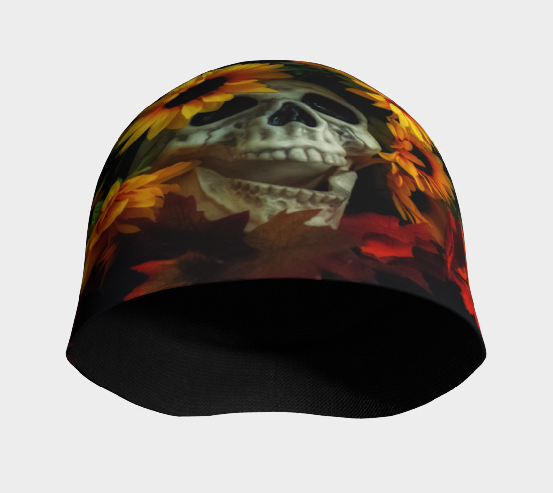 Skull and Flowers Beanie Cap preview #3