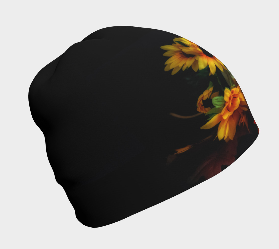 Skull and Flowers Beanie Cap preview #1