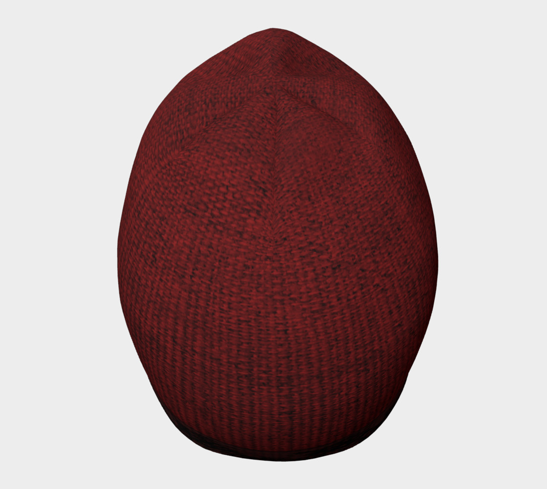 Aperçu de Black Lace and Red Burlap Beanie Hat #5