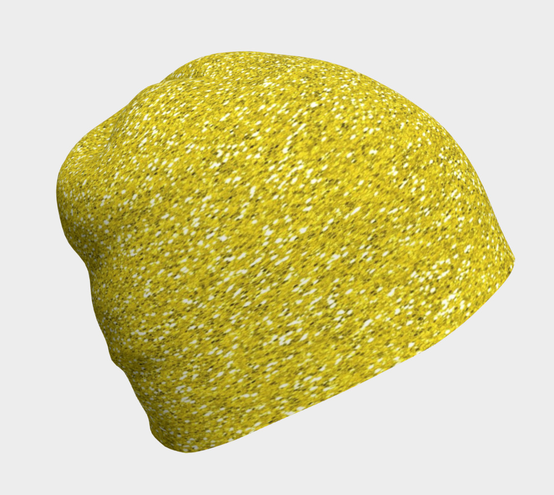 Aperçu de Gold Glitter Beanie Hat #1