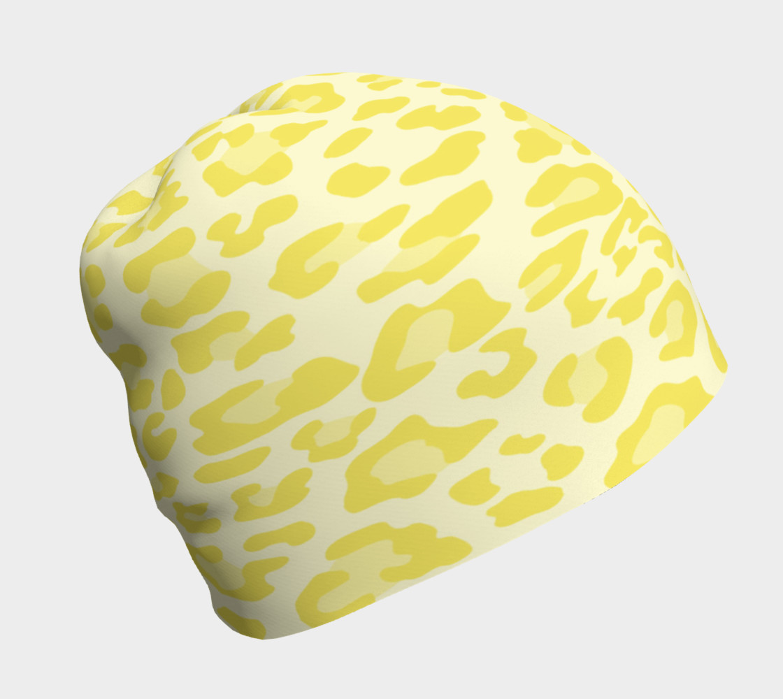 Aperçu de Yellow Leopard Beanie Hat #1