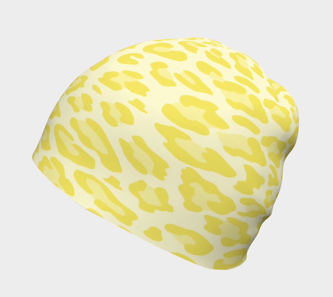 Aperçu de Yellow Leopard Beanie Hat #2