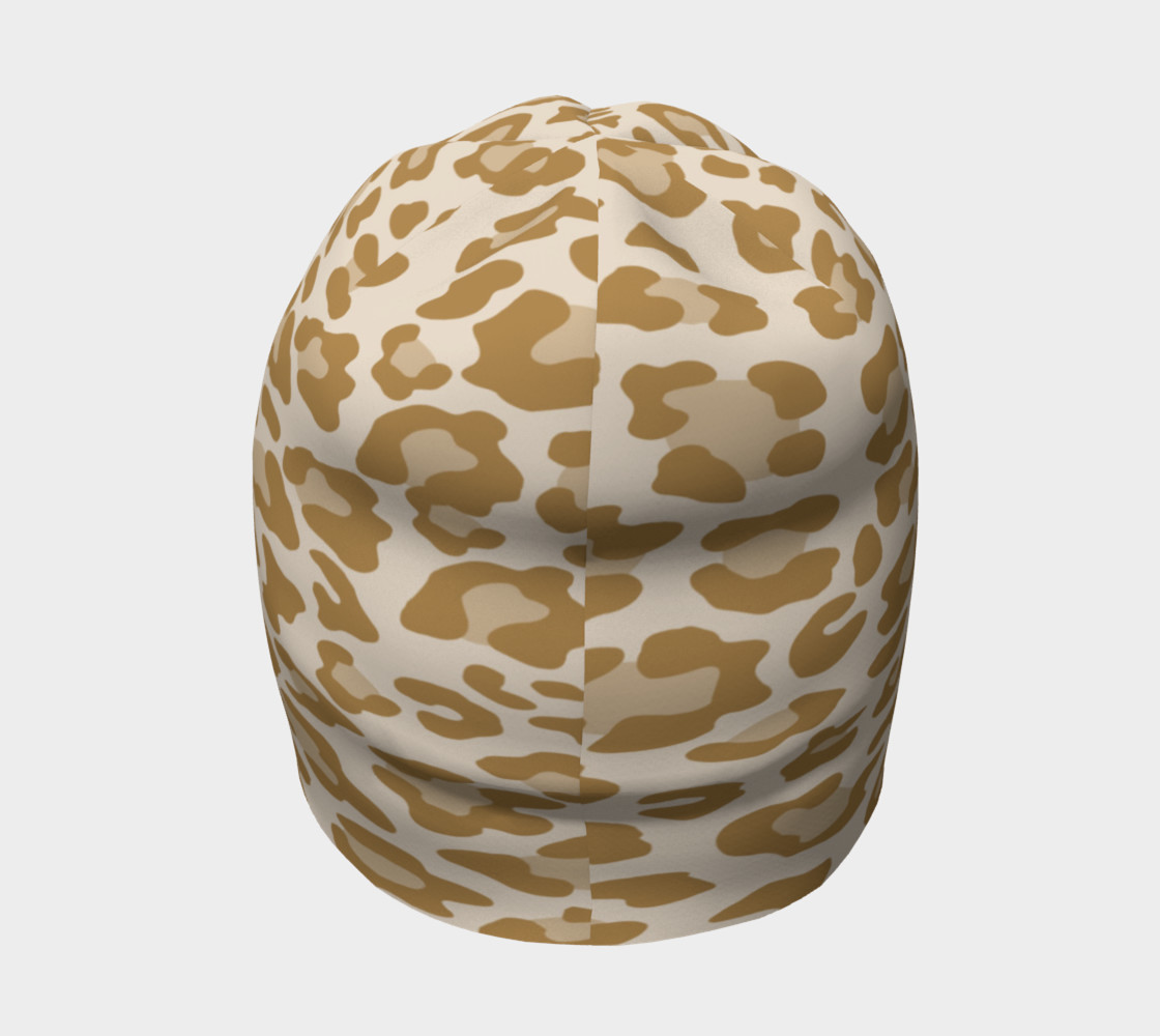 Aperçu de Khaki Leopard Beanie Hat #4