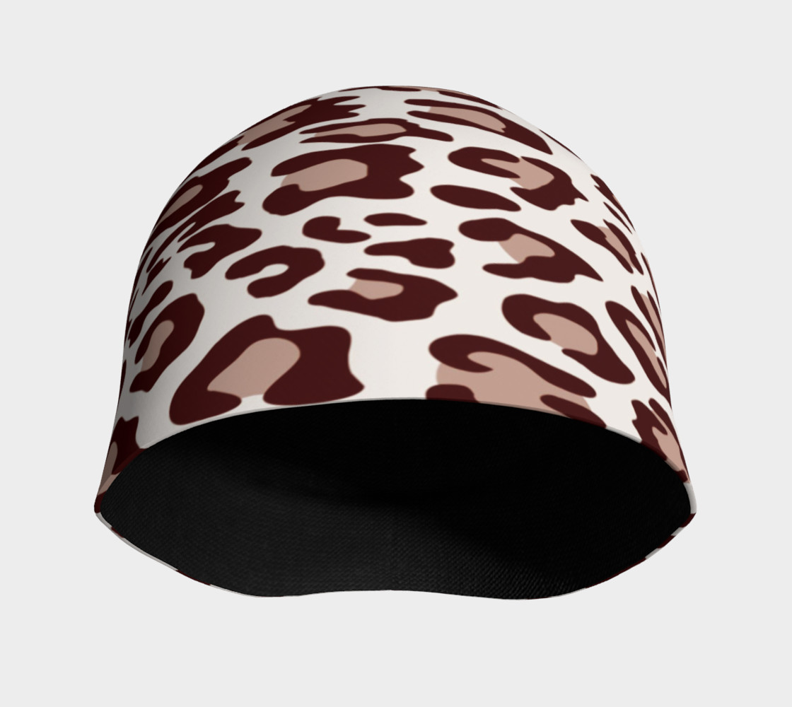 Aperçu de Brown Leopard Beanie Hat #3