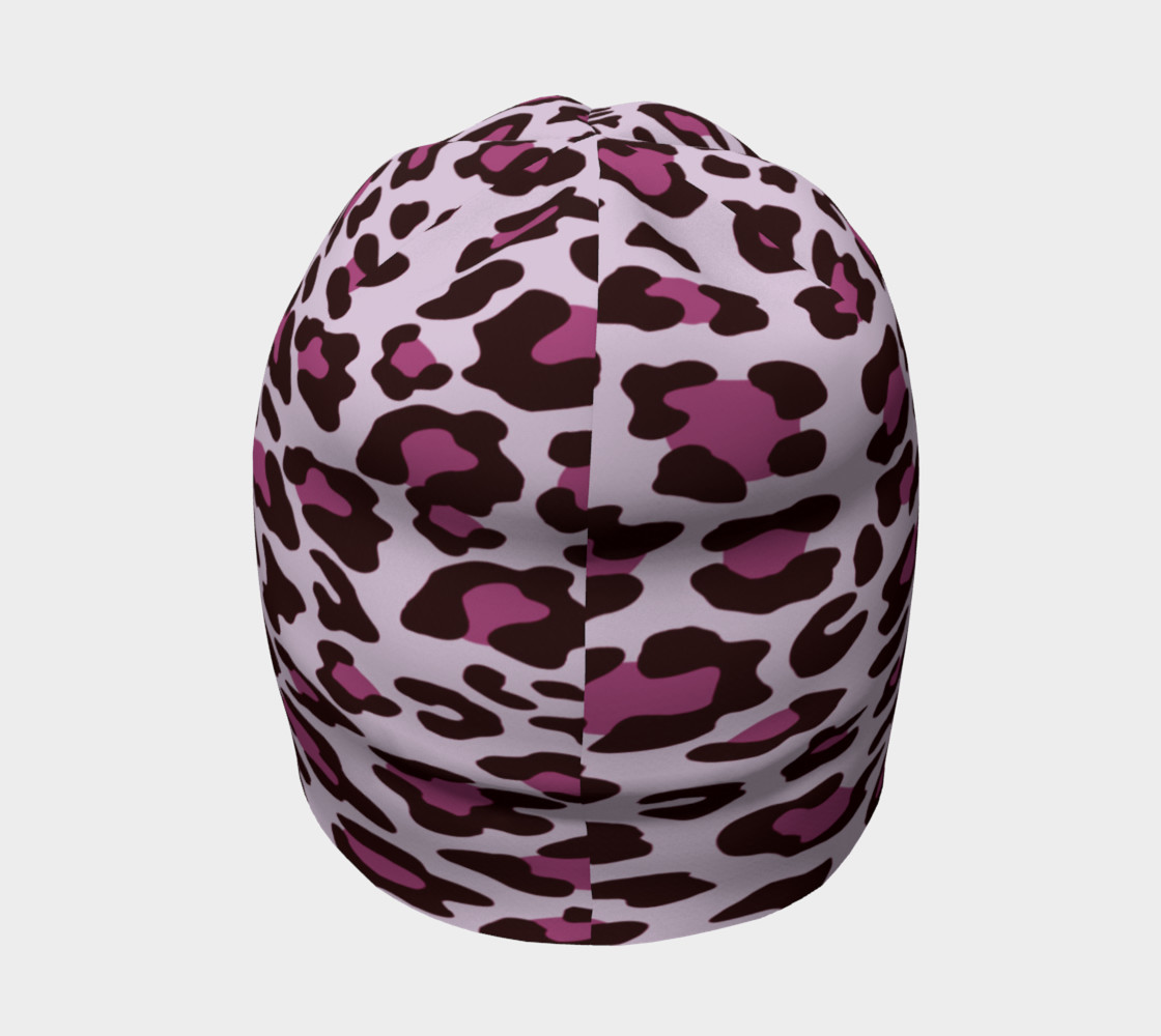 Aperçu de Purple Leopard Beanie Hat #4