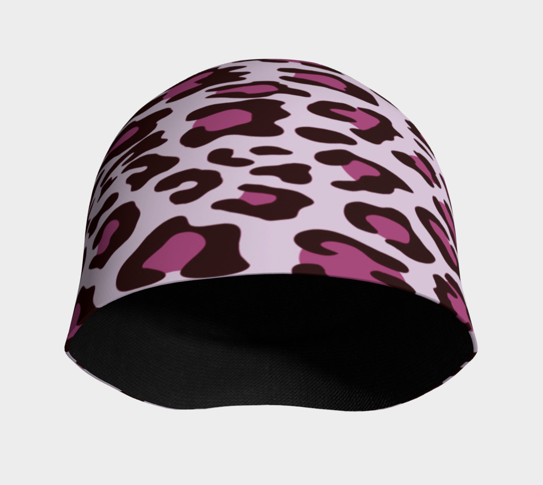 Aperçu de Purple Leopard Beanie Hat #3