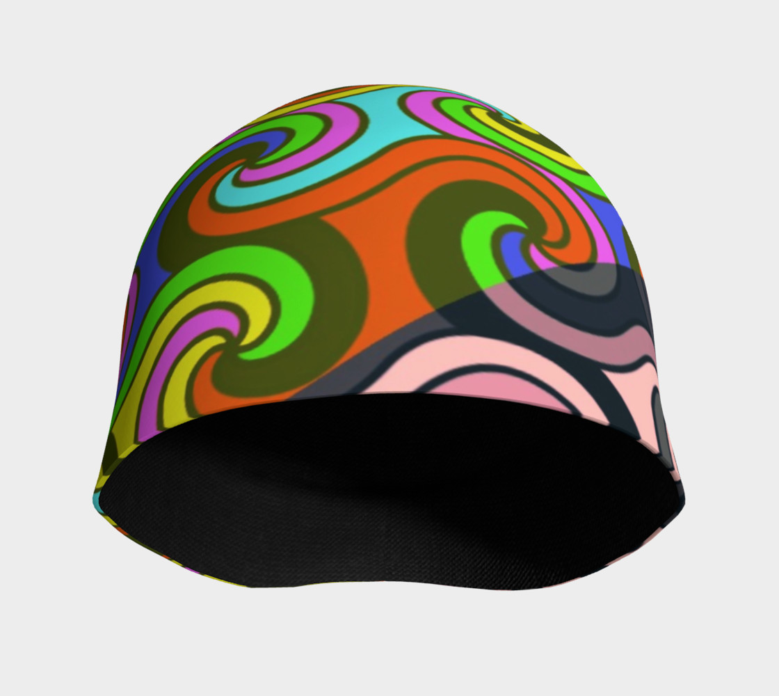 Geometric Swirly Multicolor Adult And Kids Beanie preview #3
