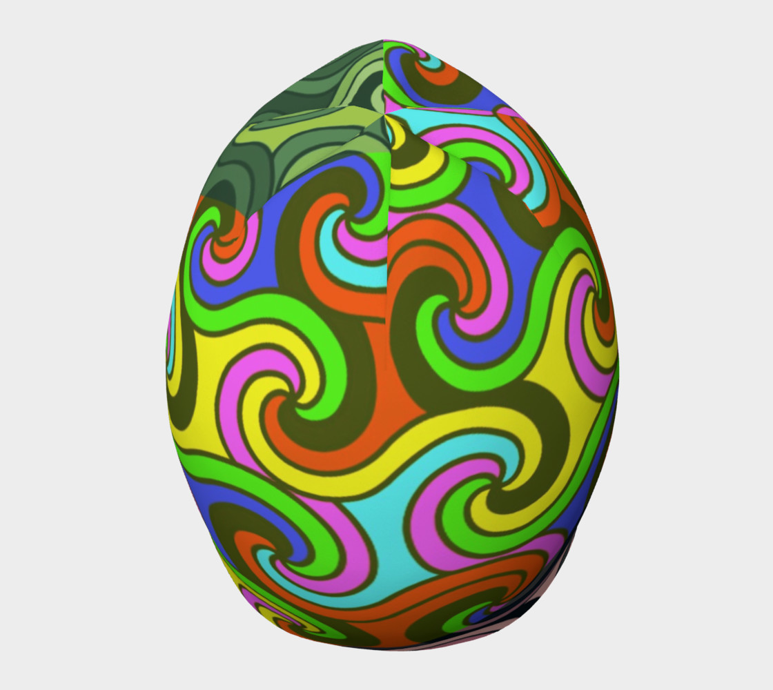 Geometric Swirly Multicolor Adult And Kids Beanie preview #5