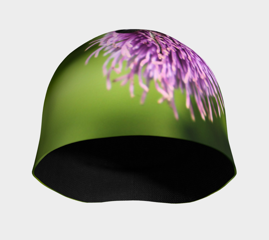 Aperçu de A Bee on a Purple Flower Beanie #3