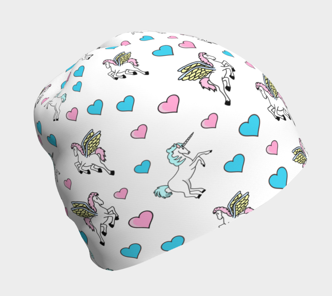 Blue and pink Hearts, Unicorns and Pegasus preview #1