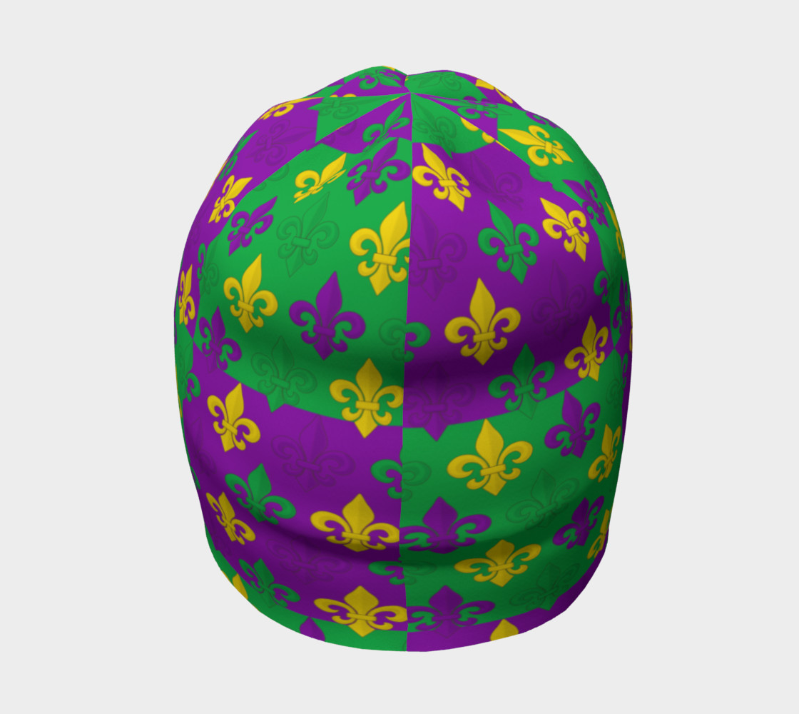 Mardi Gras Green Gold Purple Fleur-de-Lis Pattern preview #4
