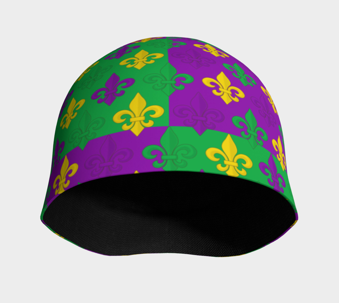 Mardi Gras Green Gold Purple Fleur-de-Lis Pattern preview #3