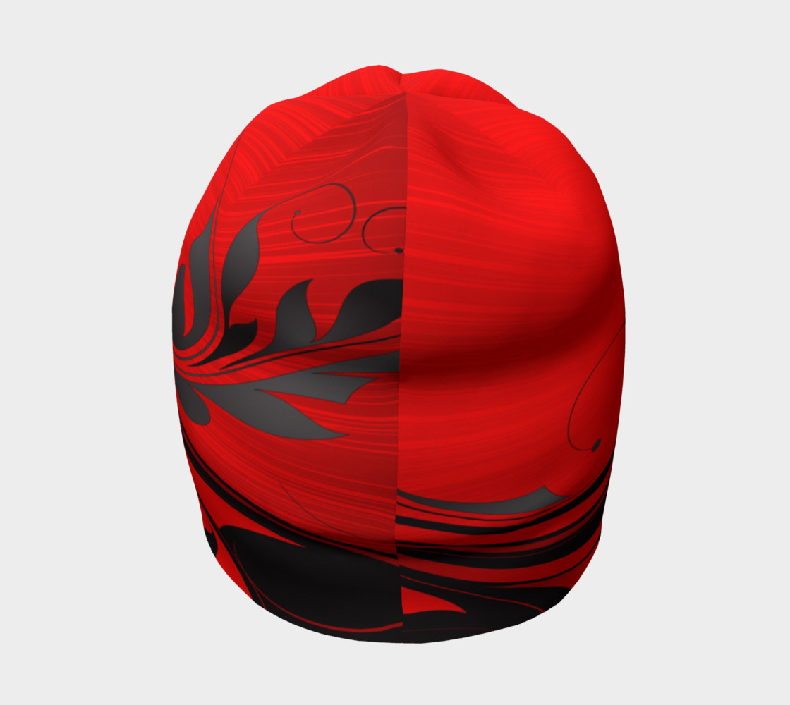 Red and Black Wrap Beanie preview #4