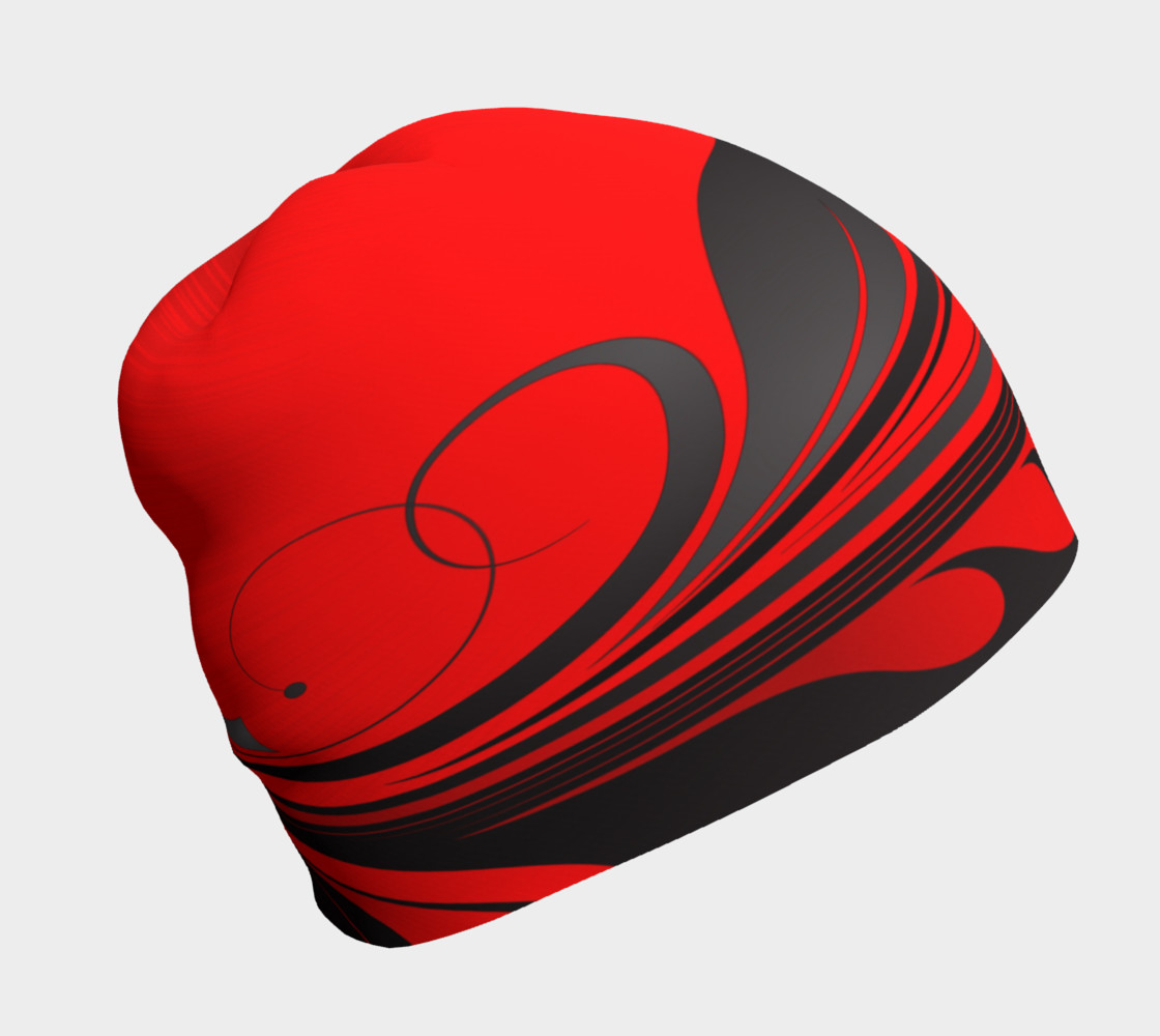 Red and Black Wrap Beanie preview #1