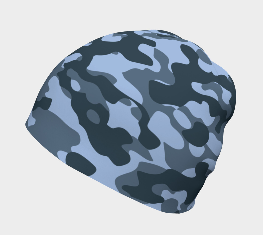 Blue Camouflage Beanie preview #2