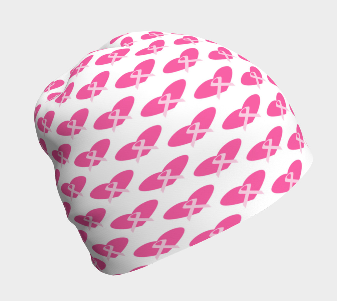Pink Awareness Beanie 3D preview